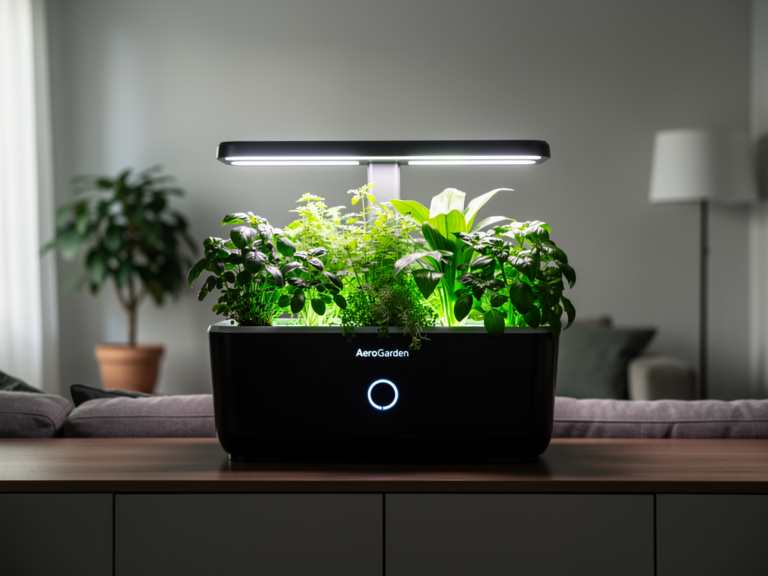 AeroGarden Harvest Elite kompakter Indoor Garten für diskretes Pflanzenwachstum in Wohnung