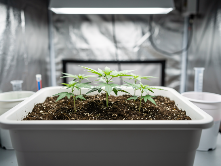 BioBizz Light-Mix Erde für gesunden Start von Cannabisjungpflanzen im Grow-Setup