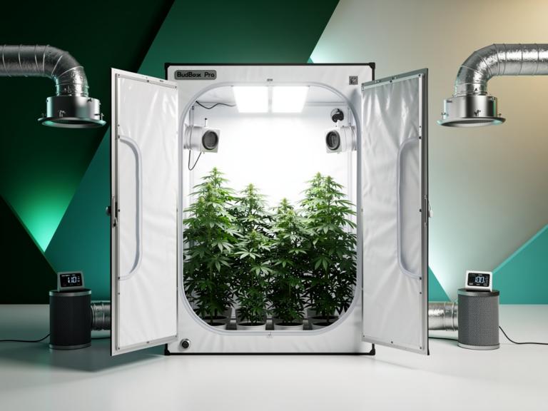 BudBox Pro White Growbox mit weißer Innenbeschichtung für bessere Lichtverteilung