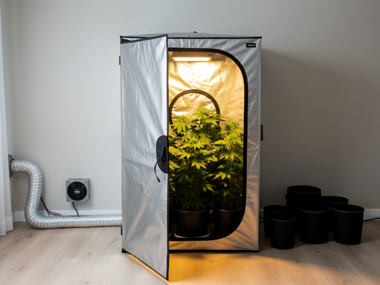 DiamondBox Silver Line SL120 Growbox mit robustem Material und hoher Reflexion