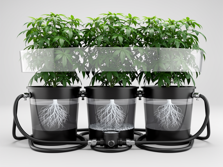 DWC Hydroponics System 4 Eimer mit robusten Eimern und Belüftung für gesundes Wurzelwachstum