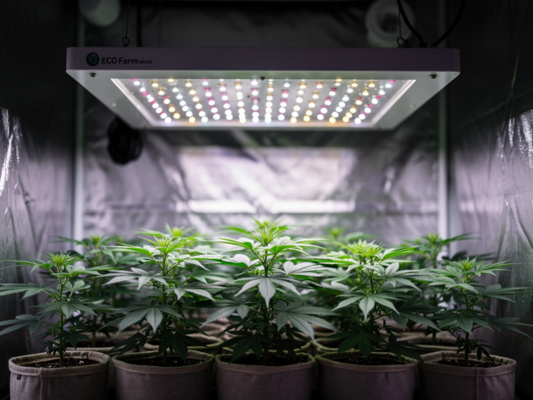 ECO Farm MB3000 LED Grow Lampe im Praxistest mit Vollspektrum Lichtqualität