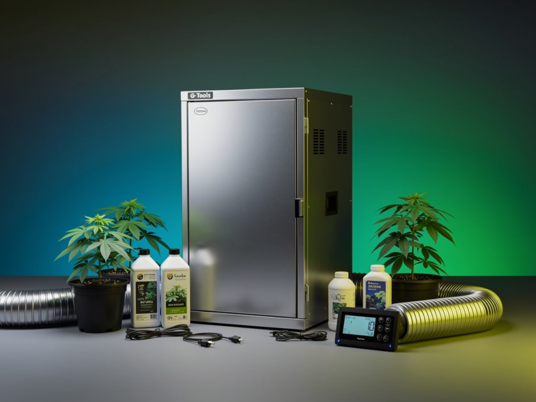 G-Tools Bonanza Mini Grow Box kompaktes Grow-Set mit LED-Beleuchtung und Belüftung