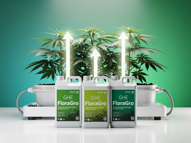GHE FloraGro Dünger Test erhöht vegetatives Wachstum mit optimalem NPK-Verhältnis