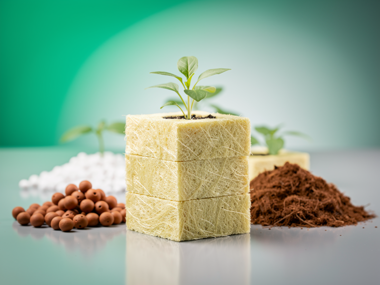 Grodan Steinwolle Würfel in Hydroponik-Substrat Test und Vergleich mit Kokosfasern