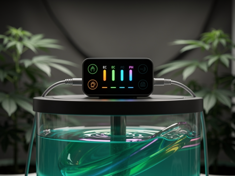 GSE Digitaler EC pH Controller misst und steuert Nährlösung im Grow-Bereich