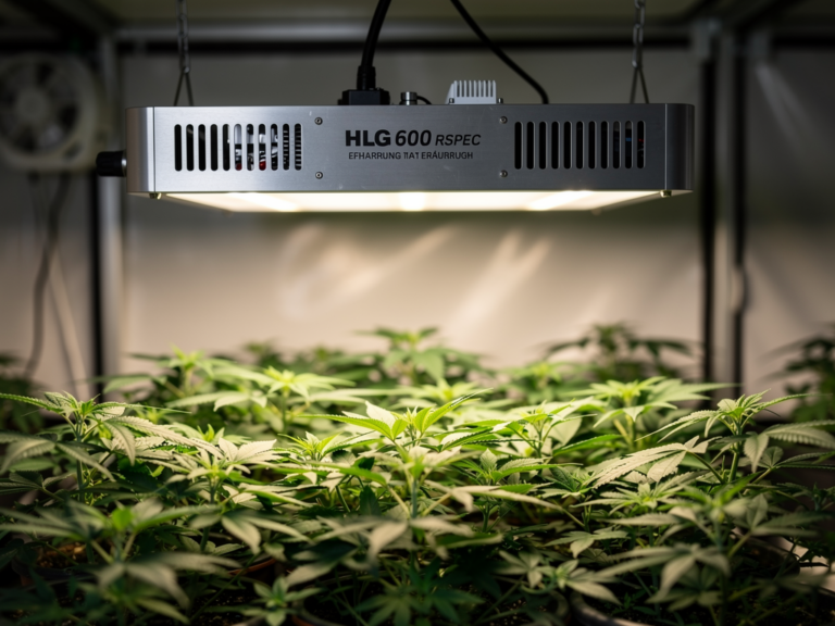 HLG 600 Rspec LED Pflanzenlampe im Indoor Grow für effektives Wachstum