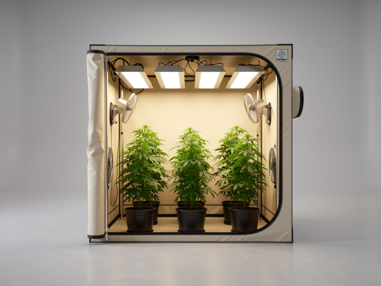 Erfahrungen und Tipps zum Homebox Ambient R240 Grow Zelt Test Homebox Ambient R240 Grow Zelt mit stabilem Aluminiumrahmen und großem Innenraum
