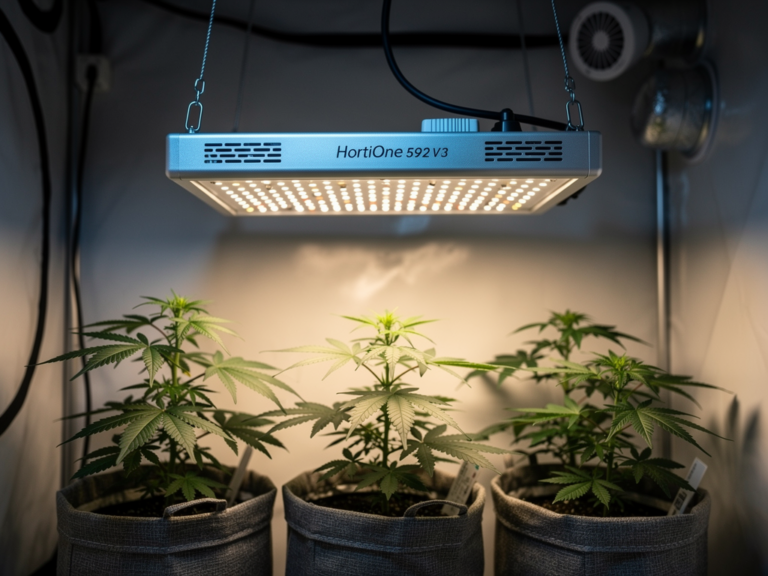 HortiOne 592 V3 LED-Pflanzenlampe für kleine und mittelgroße Growflächen