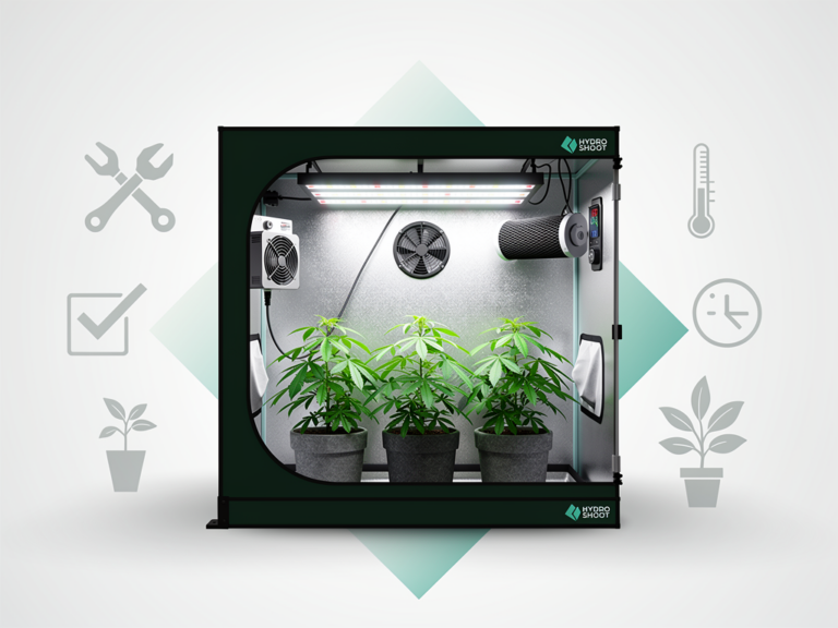 Hydro Shoot HS100 Growbox 100x100x200 cm stabil reflektierend für Indoor-Anbau