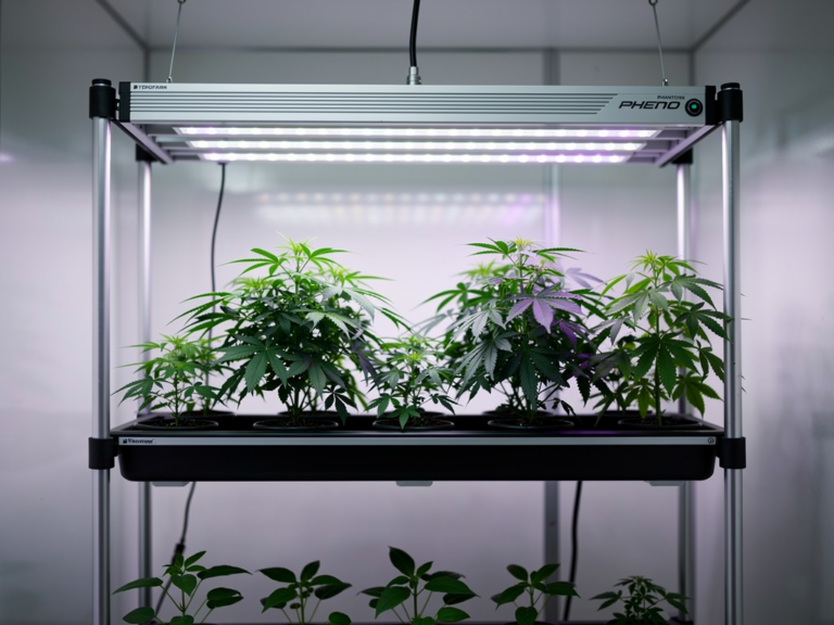 Hydrofarm Phantom PHENO LED-Lampe für effiziente Pflanzenwachstumsphasen im Grow-Zelt