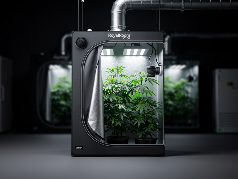 RoyalRoom C100 Growbox mit stabiler Konstruktion und hoher Lichtreflexion
