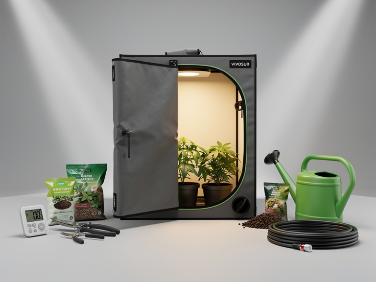 VIVOSUN Growzelt 60x60x140cm im Einsatz für effektiven Pflanzenanbau Zuhause