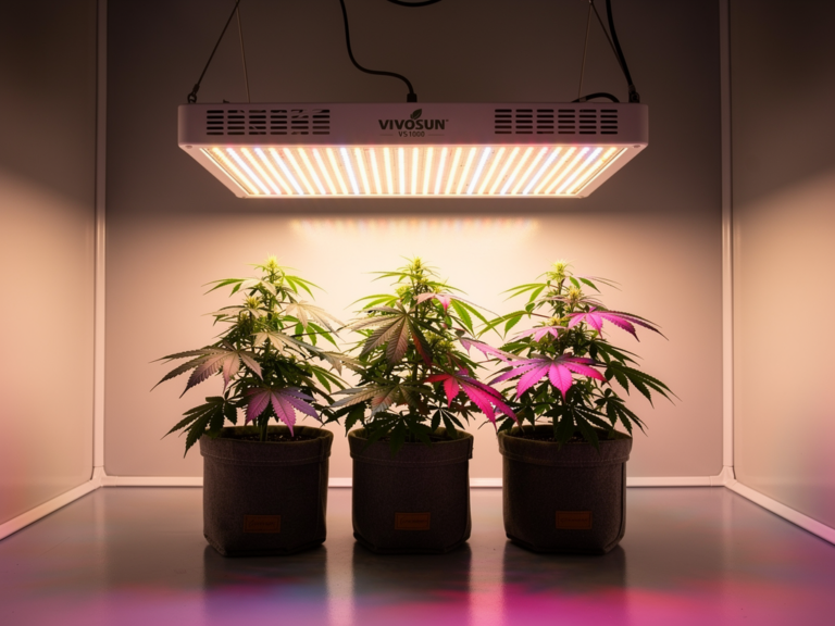 Wie gut ist die VIVOSUN VS1000 LED Grow Lampe Ein umfassender Testbericht VIVOSUN VS1000 LED Grow Lampe im Test mit robustem Metallgehäuse und Vollspektrum
